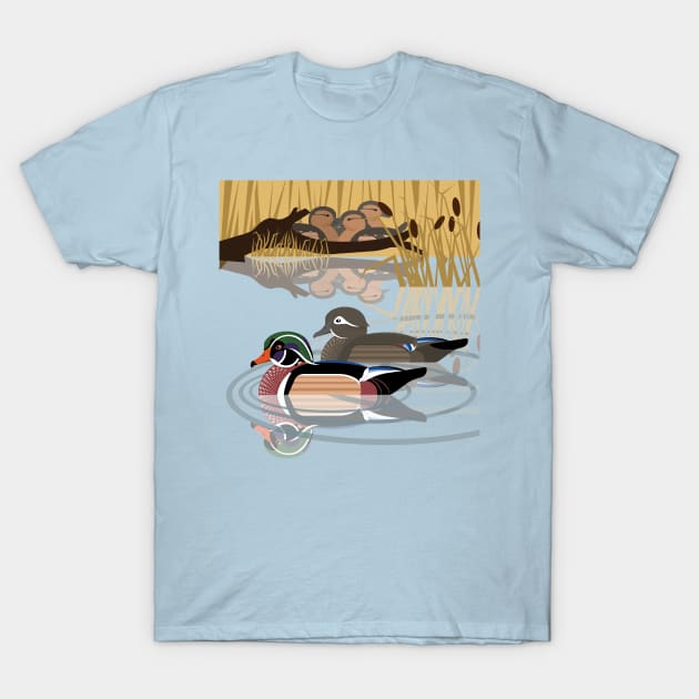 Carolina wood duck T-Shirt by Aline Eg